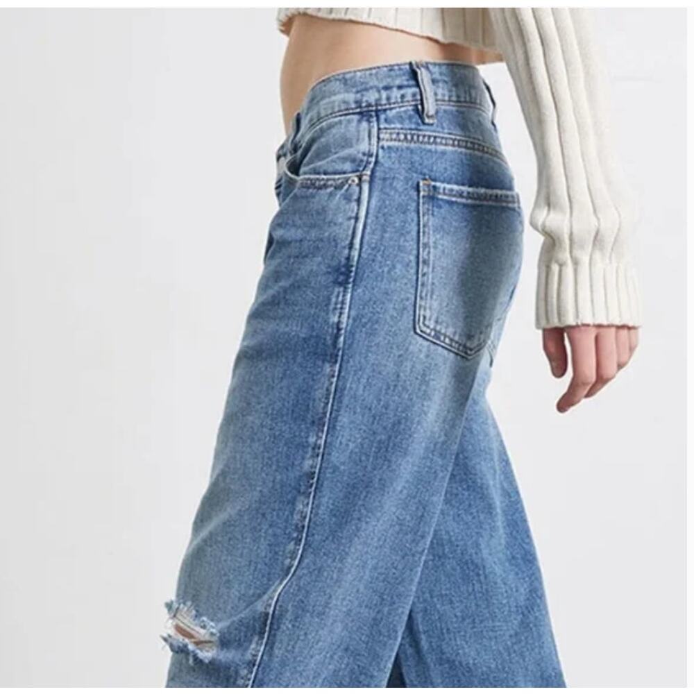 Pacsun Baggy Jean Wide Leg Distressed Denim Size 30 90's Retro High Rise Grunge - Picture 9 of 14